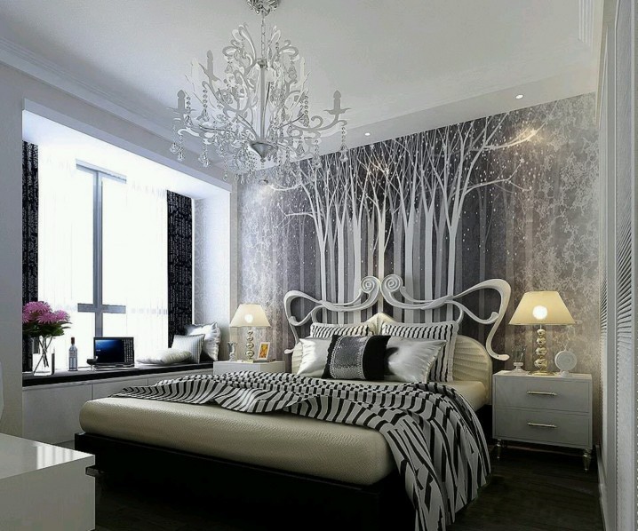Thiết kế phòng ngủ thật sang trọng với màu bạc
