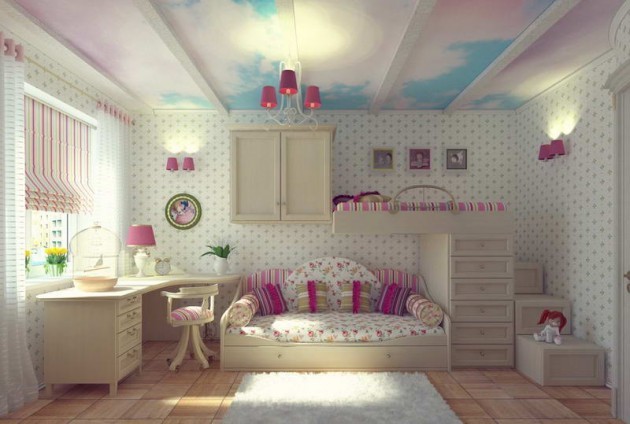 Màu hồng dễ thương cho phòng ngủ bé gái