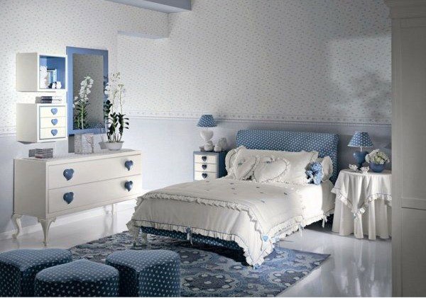 Phòng ngủ chủ đề trái tim ngọt ngào cho bạn gái 