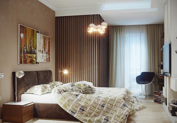 Tường sọc đáng yêu cho phòng ngủ