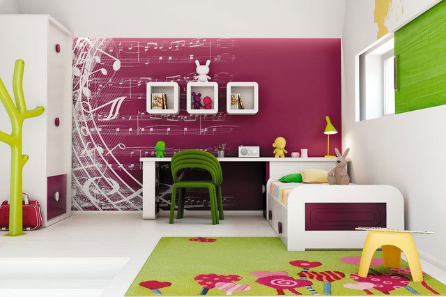 Phòng ngủ đầy màu sắc dành cho trẻ